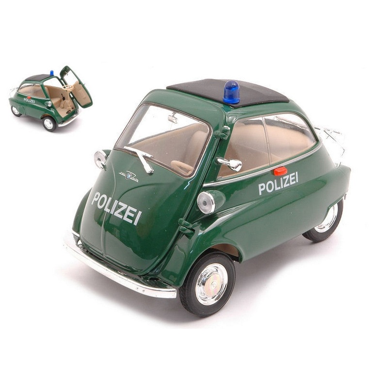 SCALE MODEL COMPATIBLE WITH BMW ISETTA 250 POLICE 1:18 WELLY WE24096GP