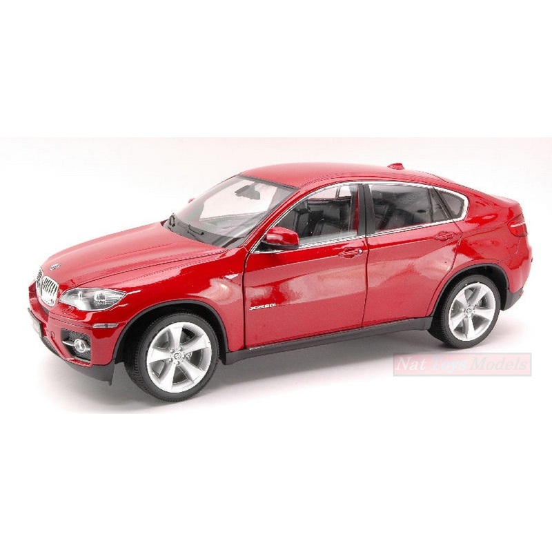 SCALE MODEL COMPATIBLE WITH BMW X 6 2008 RED 1:18 WELLY WE2506