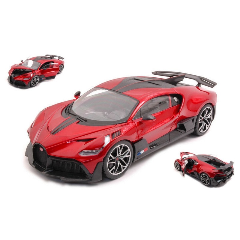 SCALE MODEL COMPATIBLE WITH BUGATTI DIVO METALLIC RED 1:18 BURAGO BU11045R