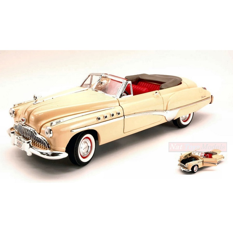 SCALE MODEL COMPATIBLE WITH BUICK ROADMASTER 1949 CREAM 1:18 MOTORMAX MTM73116CR