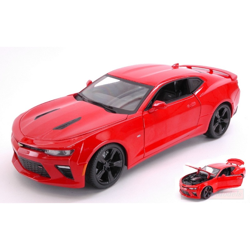 SCALE MODEL COMPATIBLE WITH CHEVROLET CAMARO SS 2016 RED 1:18 MAISTO MI31689R