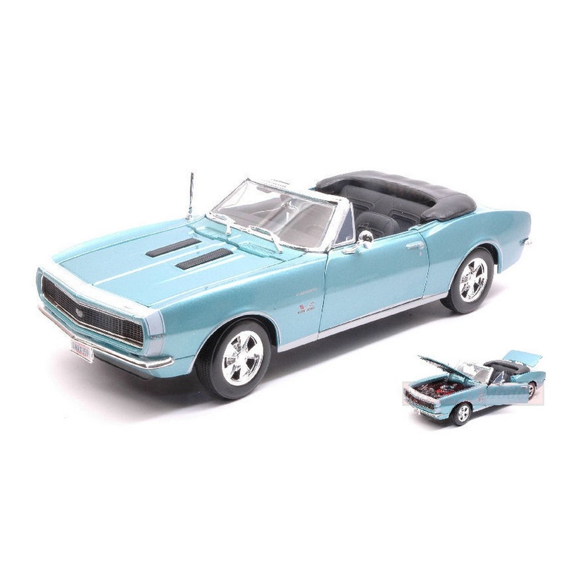 SCALE MODEL COMPATIBLE WITH CHEVROLET CAMARO SS 396 1967 METALLIC LIGHT BLUE 1:18 MAISTO MI31684BL