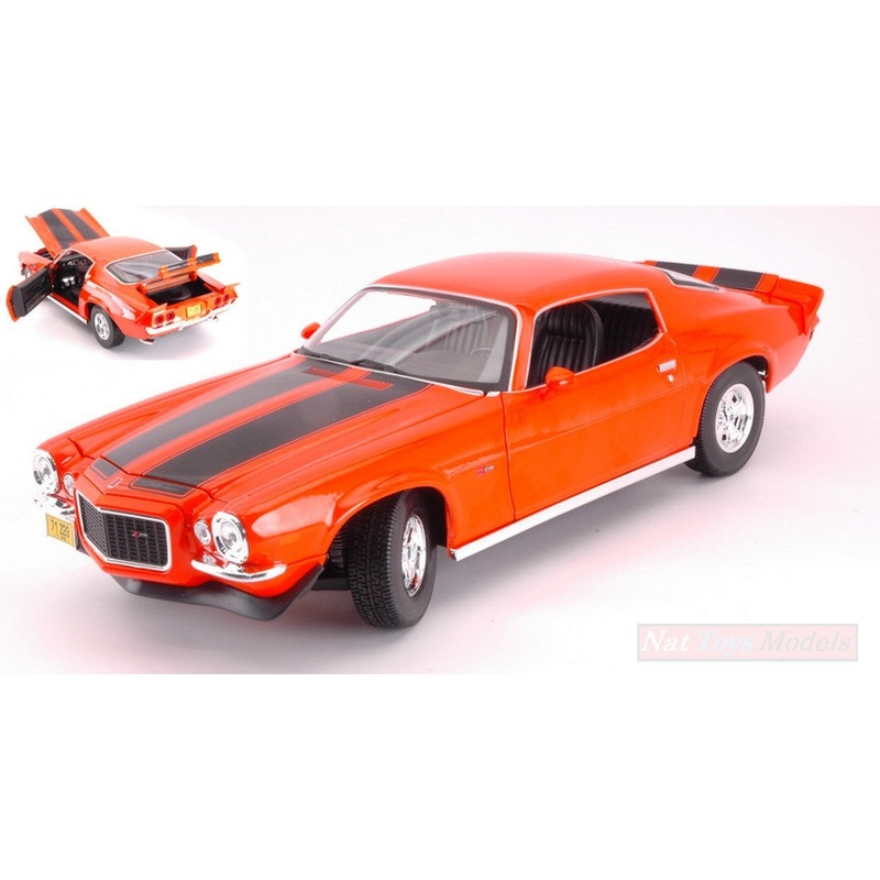 SCALE MODEL COMPATIBLE WITH CHEVROLET CAMARO Z/28 1971 ORANGE 1:18 MAISTO MI31131OR