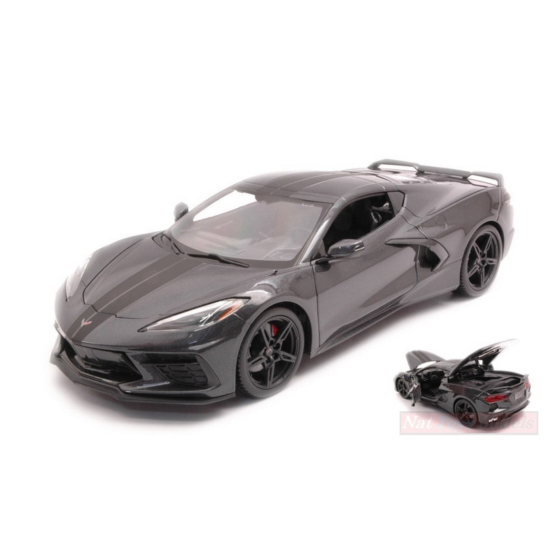SCALE MODEL COMPATIBLE WITH CHEVROLET CORVETTE STINGRAY 2020 GRAY 1:18 MAISTO MI31447G