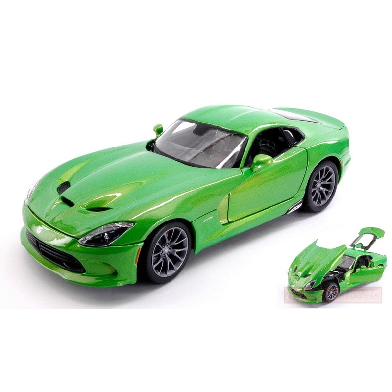 SCALE MODEL COMPATIBLE WITH DODGE VIPER SRT GTS 2013 GREEN 1:18 MAISTO MI31128GR