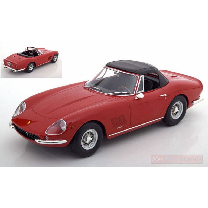 SCALE MODEL COMPATIBLE WITH FERRARI 275 GTB4 NART SPYDER 1967 RED 1:18 KK KKDC180234