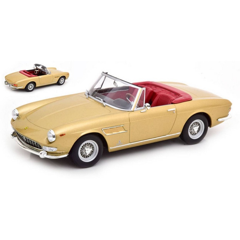 SCALE MODEL COMPATIBLE WITH FERRARI 275 GTS PININFARINA SPYDER 1964 GOLD METALLIC 1:18 KK SCALE KKDC180248