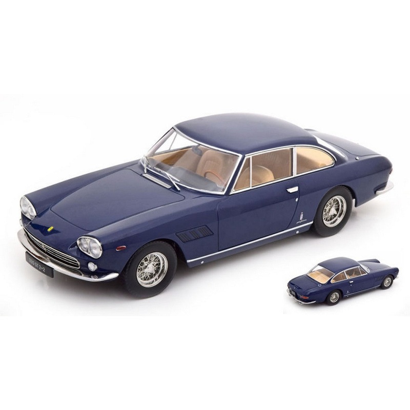SCALE MODEL COMPATIBLE WITH FERRARI 330 GT 2+2 1964 DARKBLUE 1:18 KK SCALE KKDC180425