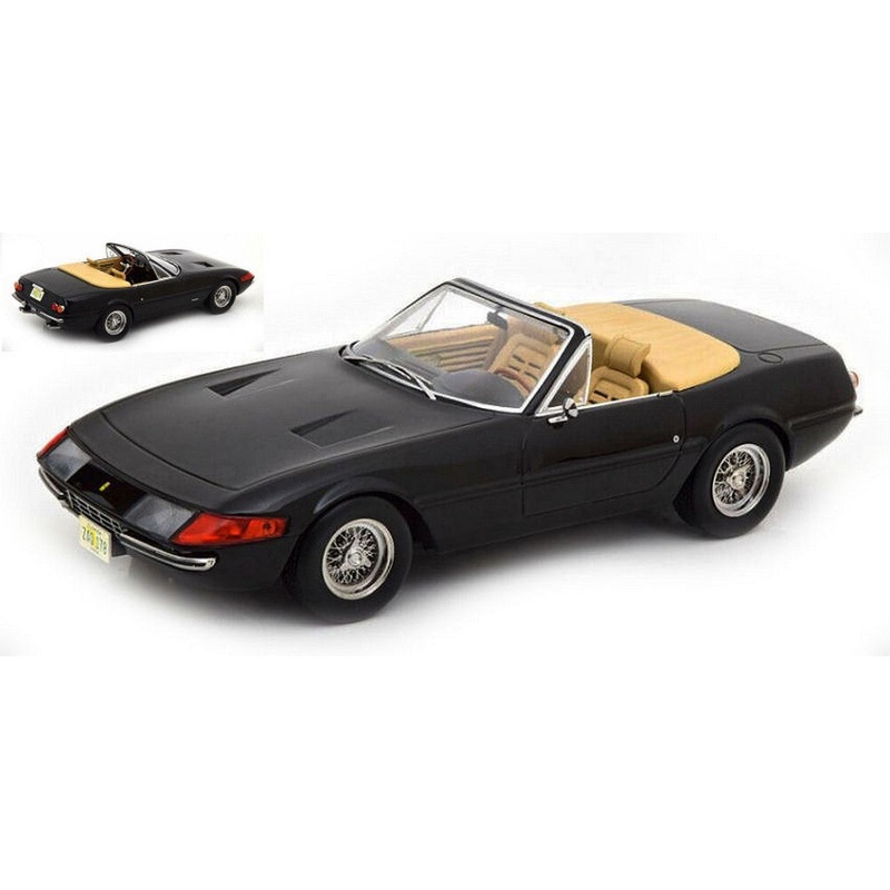 SCALE MODEL COMPATIBLE WITH FERRARI 365 GTB DAYTONA CONVERTIBLE 1st SERIES 1969 BLACK 1:18 KK KKDC180612
