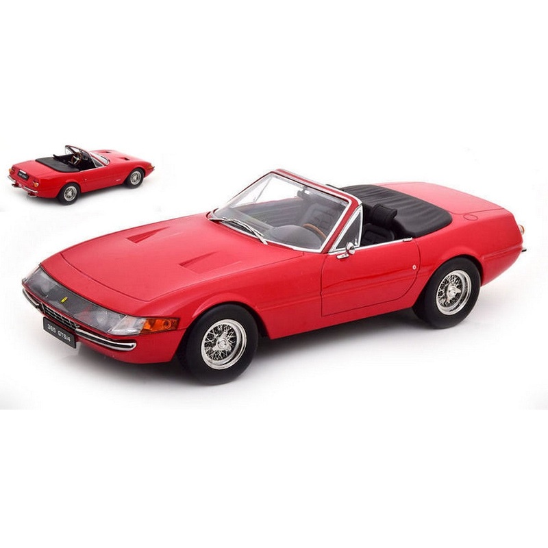 SCALE MODEL COMPATIBLE WITH FERRARI 365 GTB DAYTONA CONVERTIBLE 1st SERIES 1969 RED 1:18 KK SCALE KKDC180611