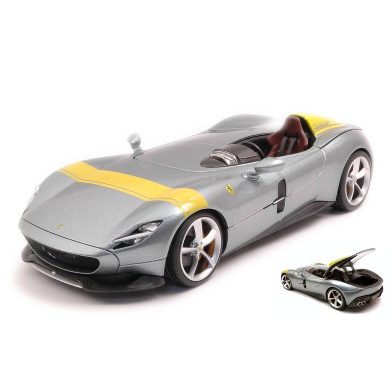 SCALE MODEL COMPATIBLE WITH FERRARI MONZA SP1 2018 GRAY 1:18 BURAGO BU16013