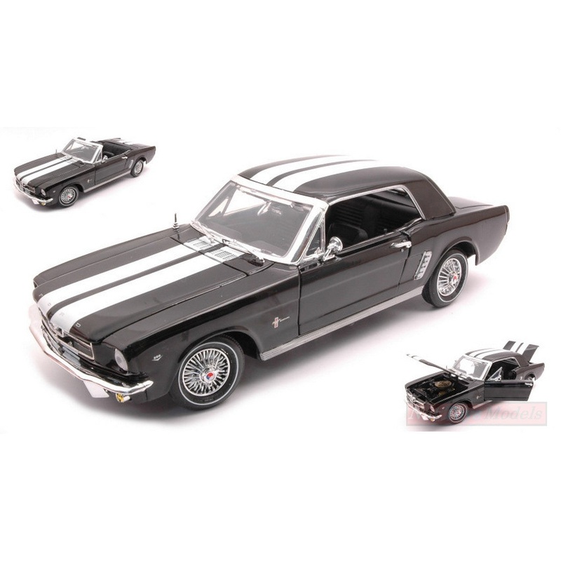 SCALE MODEL COMPATIBLE WITH FORD MUSTANG 1964 BLACK 1:18 MOTORMAX MTM73164BKW