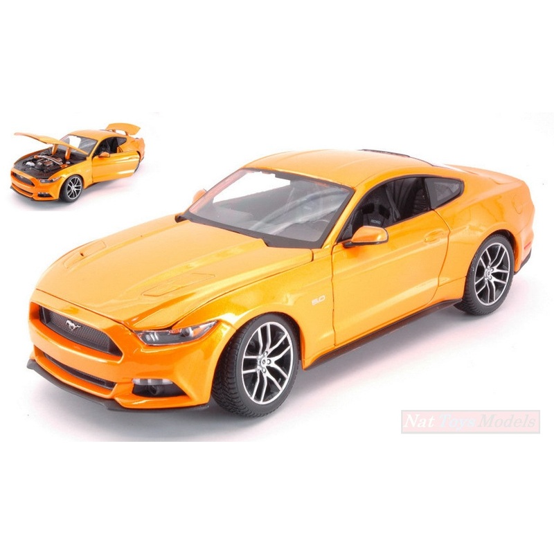 SCALE MODEL COMPATIBLE WITH FORD MUSTANG GT 2015 ORANGE 1:18 MAISTO MI31197OR