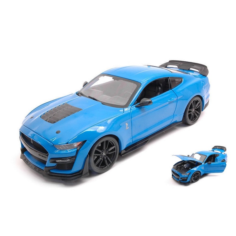 SCALE MODEL COMPATIBLE WITH FORD MUSTANG SHELBY GT500 2020 BLUE 1:18 MAISTO MI31452B