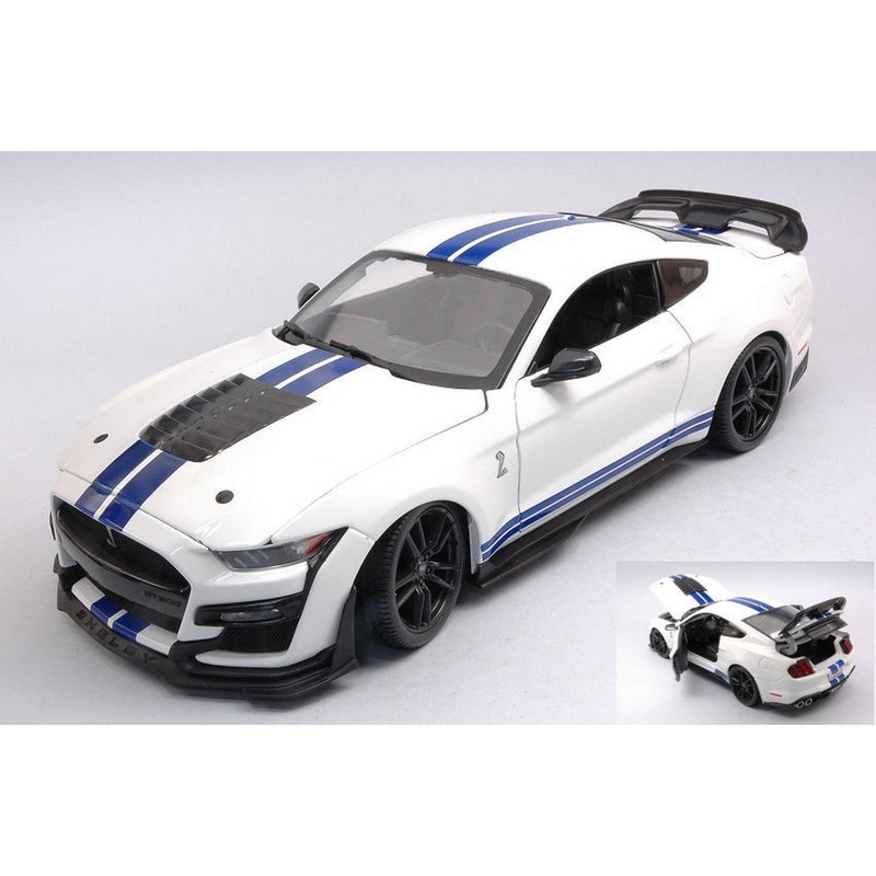 SCALE MODEL COMPATIBLE WITH FORD MUSTANG SHELBY GT500 2020 WHITE 1:18 MAISTO MI31452W