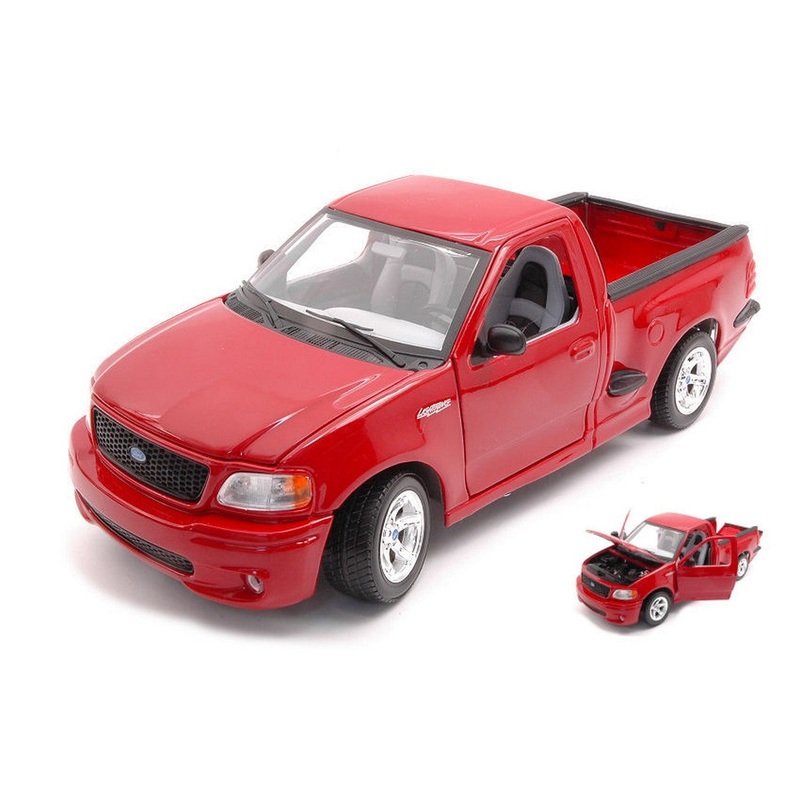 SCALE MODEL COMPATIBLE WITH FORD SVT F-150 LIGHTNING RED 1:18 MAISTO MI31141R