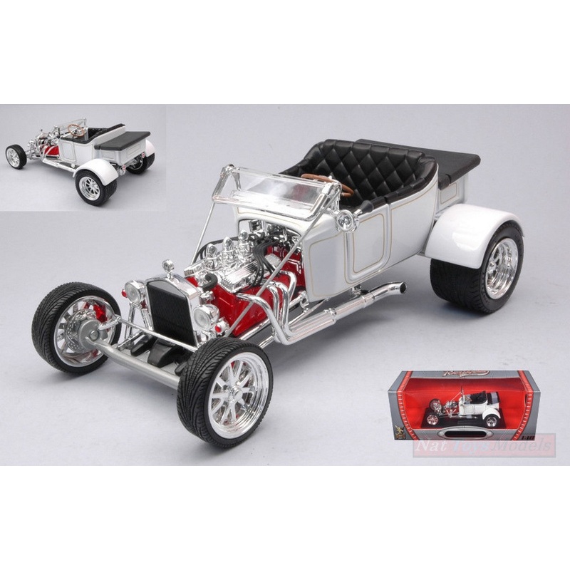 SCALE MODEL COMPATIBLE WITH FORD T-BUCKET ROADSTER STREET ROAD VERSION WHITE 1:18 YAT MING LDC92828W