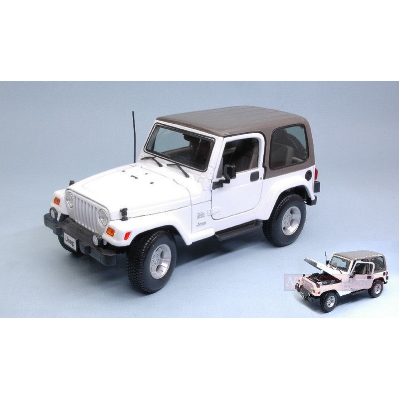 SCALE MODEL COMPATIBLE WITH JEEP WRANGLER SAHARA 2007 HARD TOP WHITE 1:18 MAISTO MI31662W