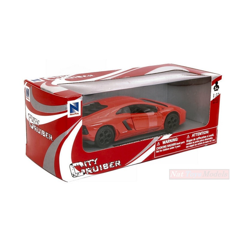 SCALE MODEL COMPATIBLE WITH LAMBORGHINI AVENTADOR LP 700-4 ORANGE METALLIC 1:32 NEW RAY NY51493AOR