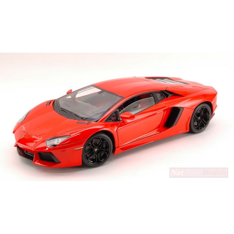 SCALE MODEL COMPATIBLE WITH LAMBORGHINI AVENTADOR LP700 2011 ORANGE ARGOS 1:18 WELLY WE4473