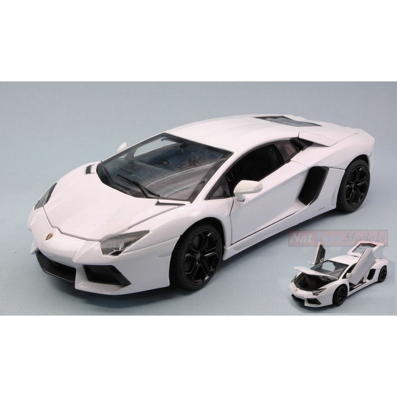 SCALE MODEL COMPATIBLE WITH LAMBORGHINI AVENTADOR LP700-4 WHITE 1:18 RASTAR RAT61300W