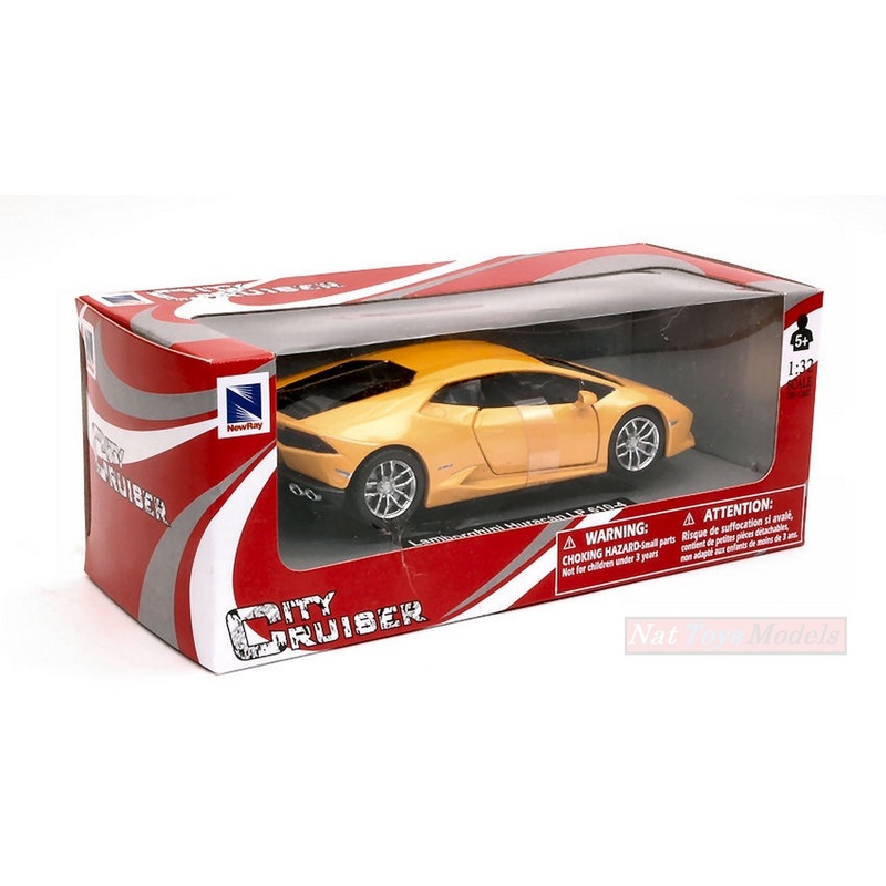 SCALE MODEL COMPATIBLE WITH LAMBORGHINI HURACAN YELLOW 1:32 NEW RAY NY51493HY