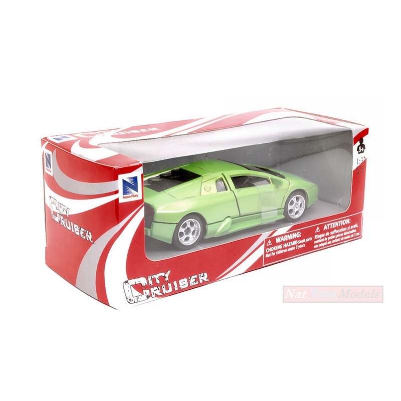 SCALE MODEL COMPATIBLE WITH LAMBORGHINI MURCIELAGO GREEN METALLIC 1:32 NEW RAY NY51493MGR