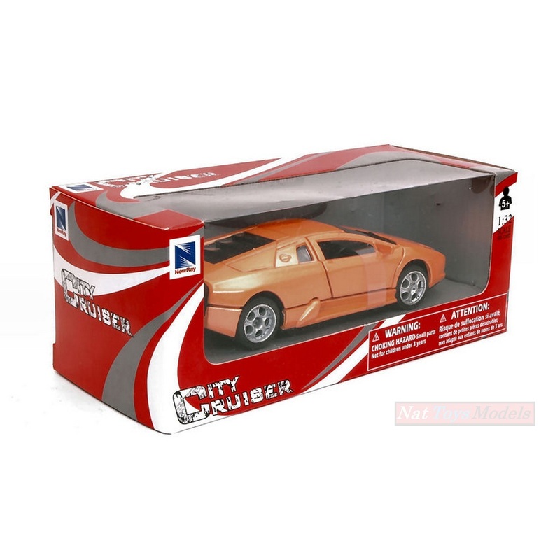 SCALE MODEL COMPATIBLE WITH LAMBORGHINI MURCIELAGO ORANGE METALLIC 1:32 NEW RAY NY51493MOR