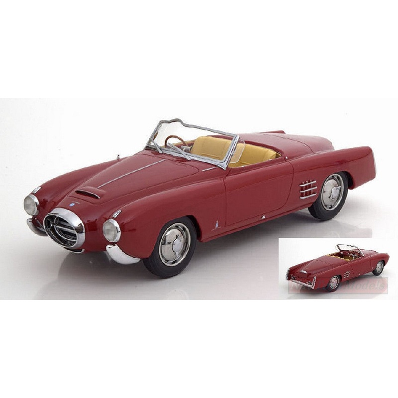 SCALE MODEL COMPATIBLE WITH LANCIA AURELIA PF 200 C SPIDER DARK RED 1:18 BOS MODEL BOS263