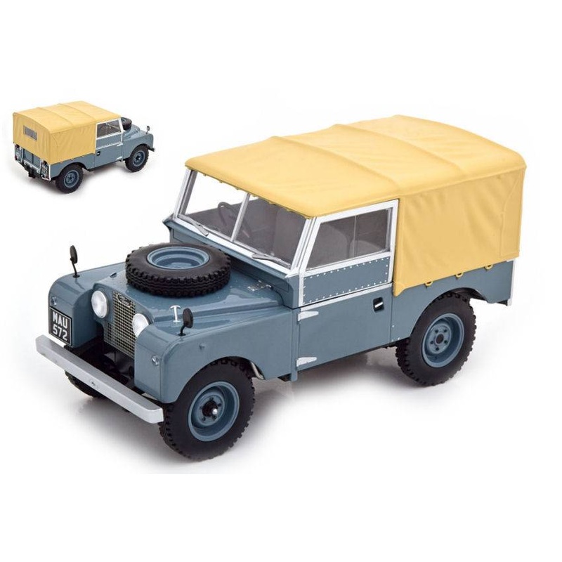 SCALE MODEL COMPATIBLE WITH LAND ROVER SERIES I GREY/BEIGE 1:18 MODELCARGROUP MCG18178