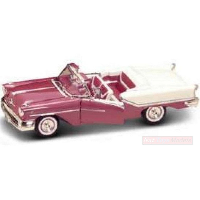 SCALE MODEL COMPATIBLE WITH OLDSMOBILE SUPER 88 CONVERTIBLE PINK/WHITE 1:18 LUCKY LDC92758P