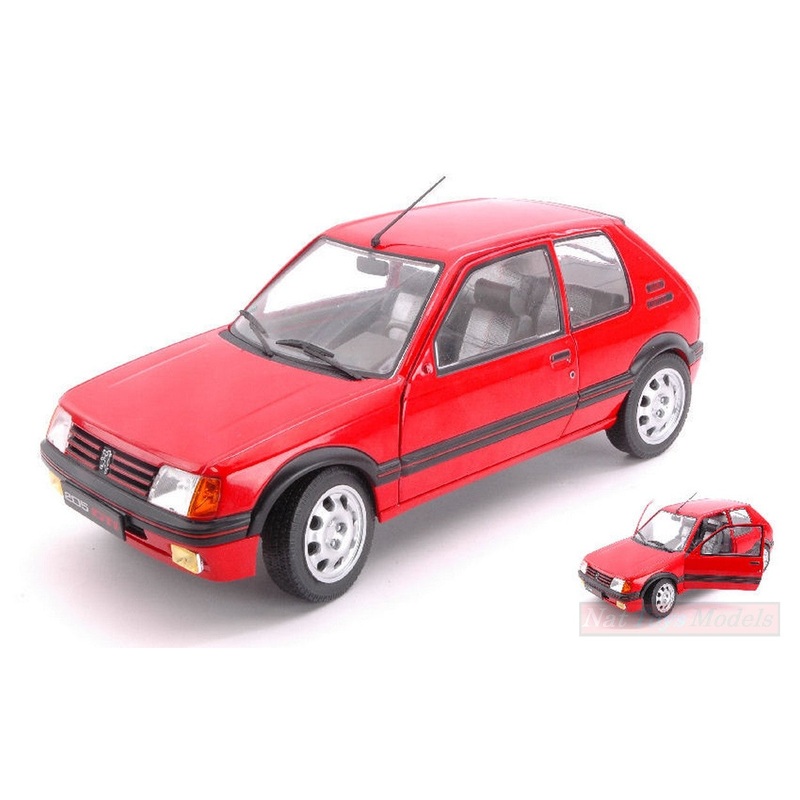 SCALE MODEL COMPATIBLE WITH PEUGEOT 205 GTI 1.9 PHASE 1 RED 1:18 SOLID SL1801702