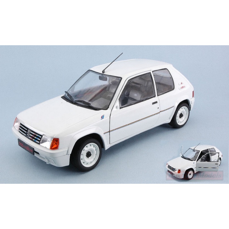 SCALE MODEL COMPATIBLE WITH PEUGEOT 205 GTI 1.9 PHASE 1 WHITE 1:18 SOLID SL1801701