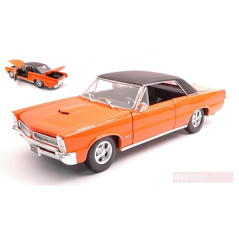 SCALE MODEL COMPATIBLE WITH PONTIAC GTO HURST 1965 ORANGE 1:18 MAISTO MI31885O