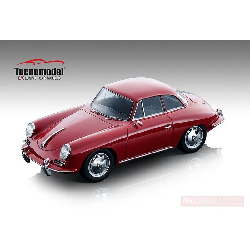 SCALE MODEL COMPATIBLE WITH PORSCHE 356 KARMANN HARDTOP 1961 GLOSS RED 1:18 TECNOMODEL TMD18143B