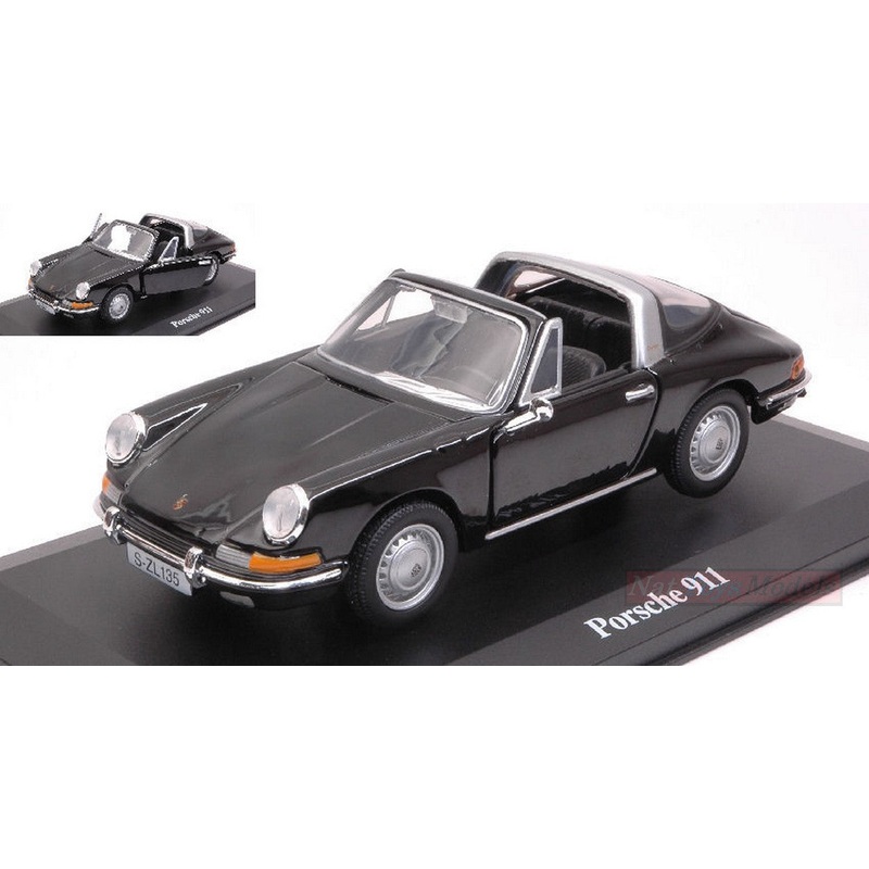 SCALE MODEL COMPATIBLE WITH PORSCHE 911 TARGA BLACK 1:32 BURAGO BU43210G