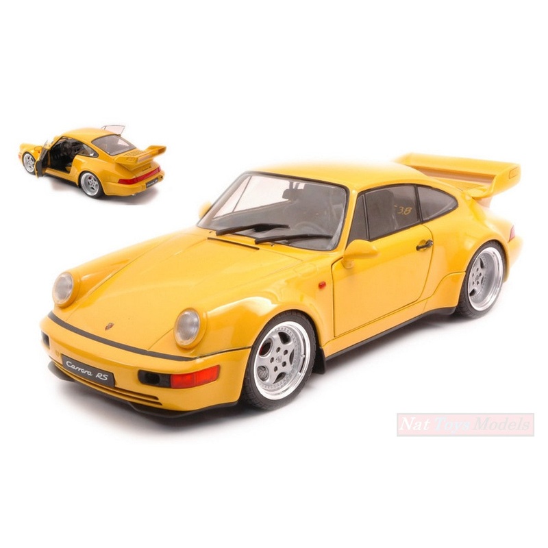 SCALE MODEL COMPATIBLE WITH PORSCHE 964 3.8 RS 1990 YELLOW 1:18 SOLID SL1803401