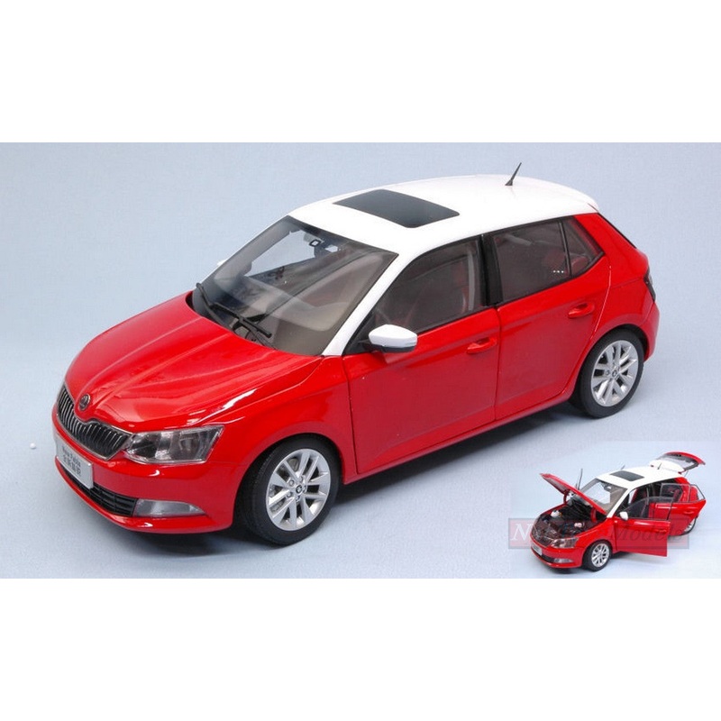 SCALE MODEL COMPATIBLE WITH SKODA FABIA III 2015 RED 1:18 ABREX AB18034SB