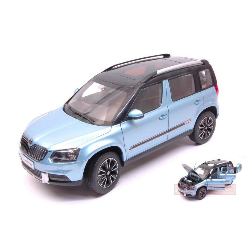 SCALE MODEL COMPATIBLE WITH SKODA YETI FL OUTDOOR 2013 LIGHT BLUE METALLIC 1:18 ABREX AB18033SK