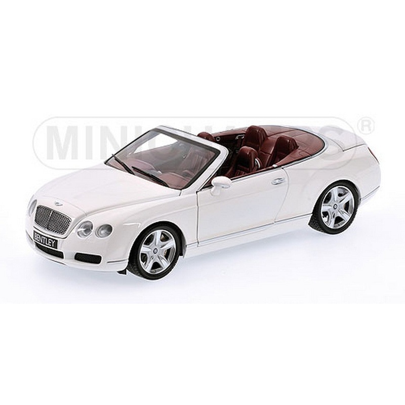 SCALE MODEL COMPATIBLE WITH BENTLEY CONTINENTAL GTC WHITE 1:18 MINICHAMPS PM100139032