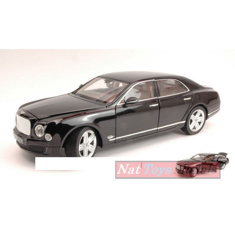SCALE MODEL COMPATIBLE WITH BENTLEY MULSANNE 2010 BLACK 1:18 RASTAR RAT43800BK