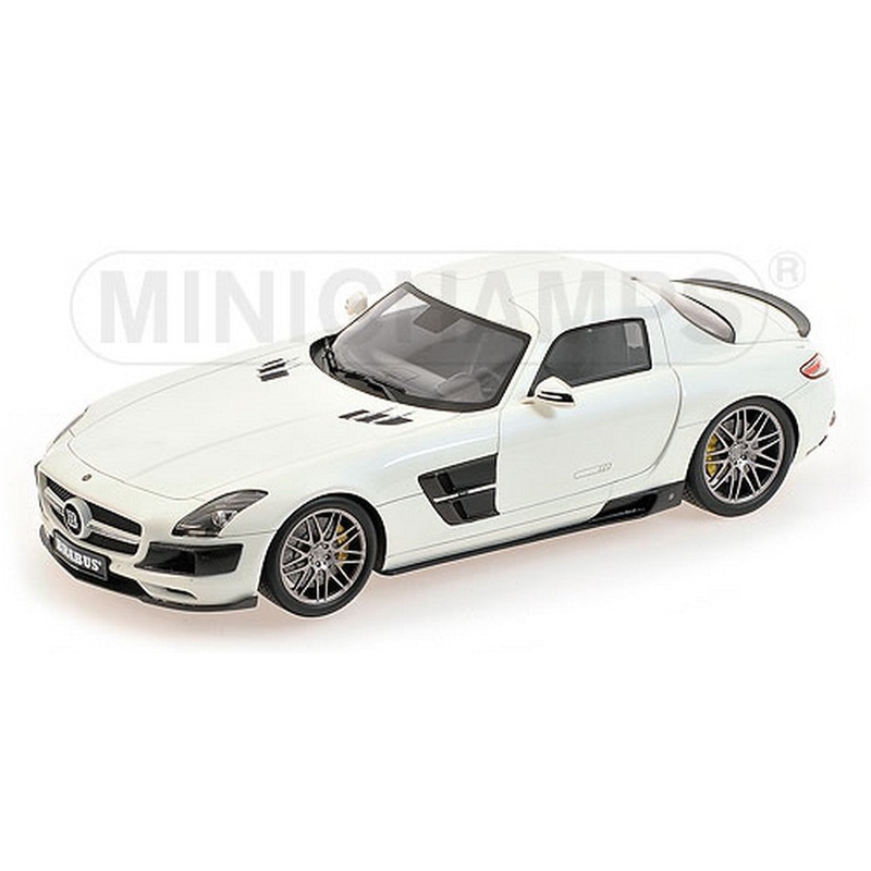 SCALE MODEL COMPATIBLE WITH BRABUS SLS AMG 700 BITURBO COUPE 2013 PEARL WHITE 1:18 MINICHAMPS PM107032020