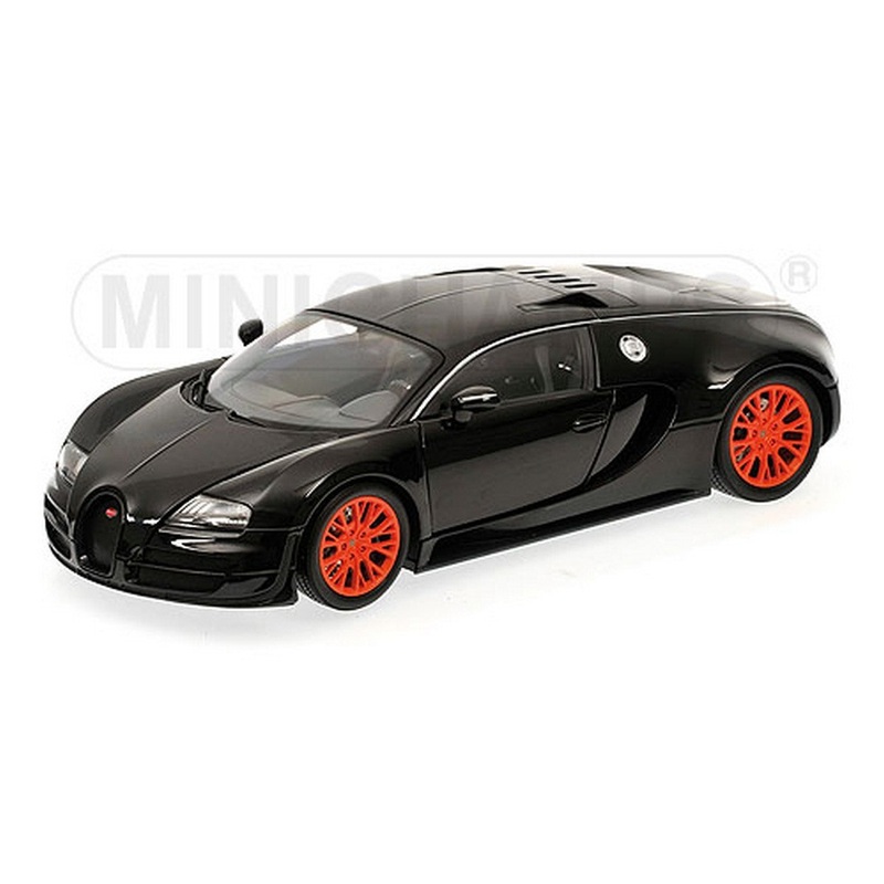 SCALE MODEL COMPATIBLE WITH BUGATTI VEYRON SUPER SPORT 2010 BLACK METALLIC 1:18 MINICHAMPS PM100110842