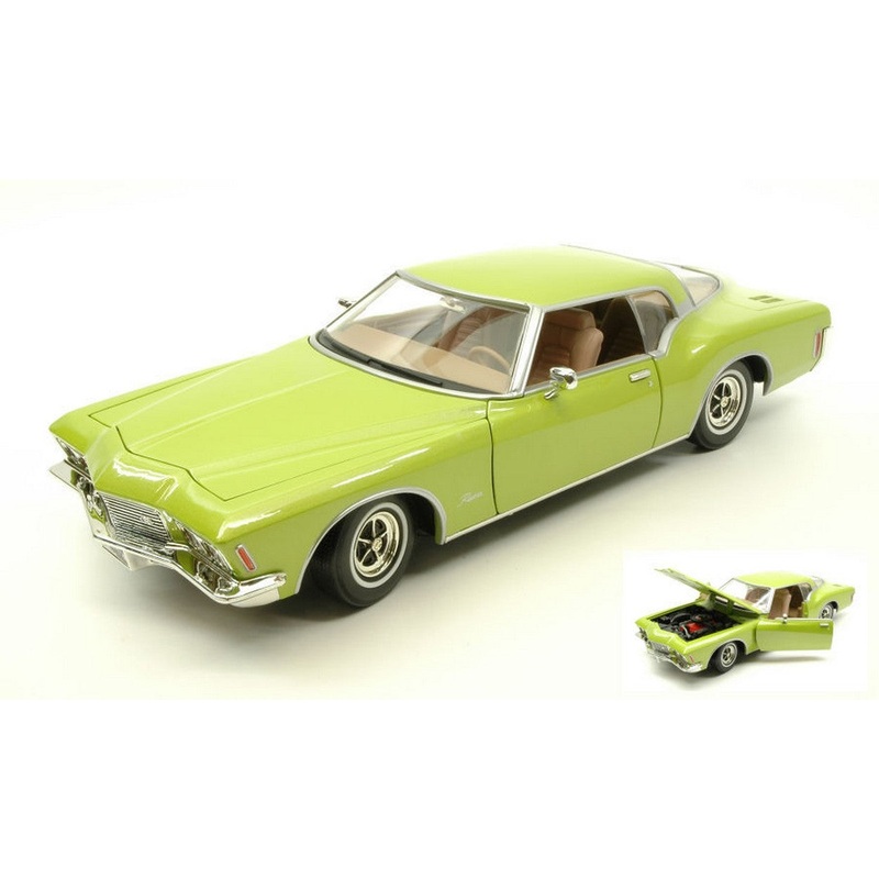 SCALE MODEL COMPATIBLE WITH BUICK RIVIERA GS 1971 CEDAR GREEN 1:18 LUCKY YM92558MG