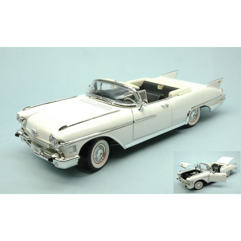 SCALE MODEL COMPATIBLE WITH CADILLAC ELDORADO BIARRITZ 1958 WHITE 1:18 YAT MING YM92158WH