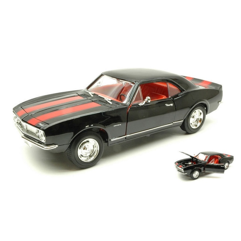 SCALE MODEL COMPATIBLE WITH CHEVROLET CAMARO Z 28 1967 BLACK 1:18 YAT MING YM92188BK
