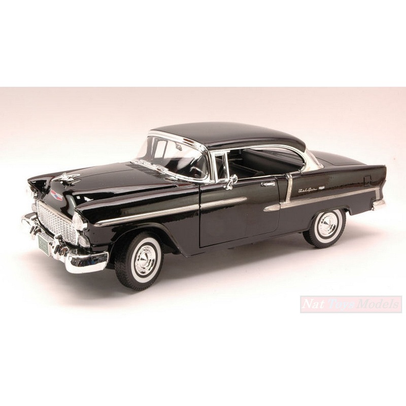 SCALE MODEL COMPATIBLE WITH CHEVY BEL AIR 1955 BLACK 1:18 MOTORMAX MTM73185BK