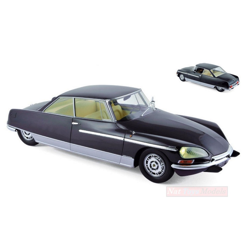 SCALE MODEL COMPATIBLE WITH CITROEN DS 21 CHAPRON LE LEMAN 1968 NIGHT BLUE (WORKING LIGHTS) 1:18 NOREV MET18004A