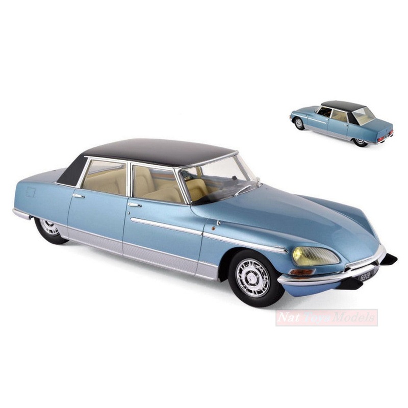 SCALE MODEL COMPATIBLE WITH CITROEN DS 21 CHAPRON LORRAINE 1969 TWO-TONE (FUNCTIONAL LIGHTS) 1:18 METAL MET18003B
