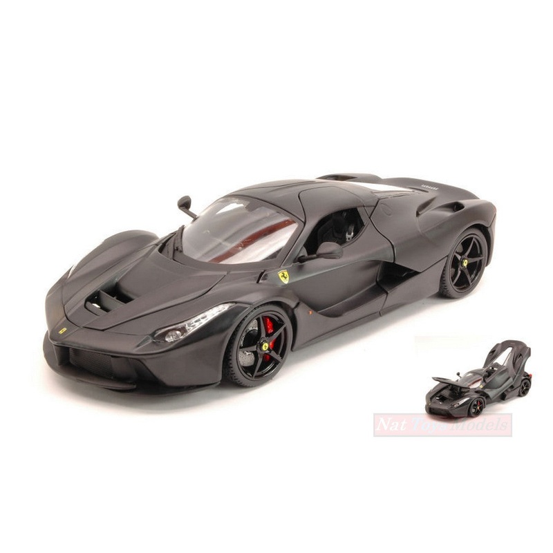 SCALE MODEL COMPATIBLE WITH FERRARI LA FERRARI 2013 MATT BLACK SIGNATURE 1:18 BURAGO BU16901BK